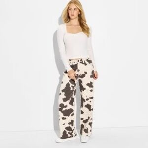 Women's High-Rise Straight Leg Pants - Wild Fable - S